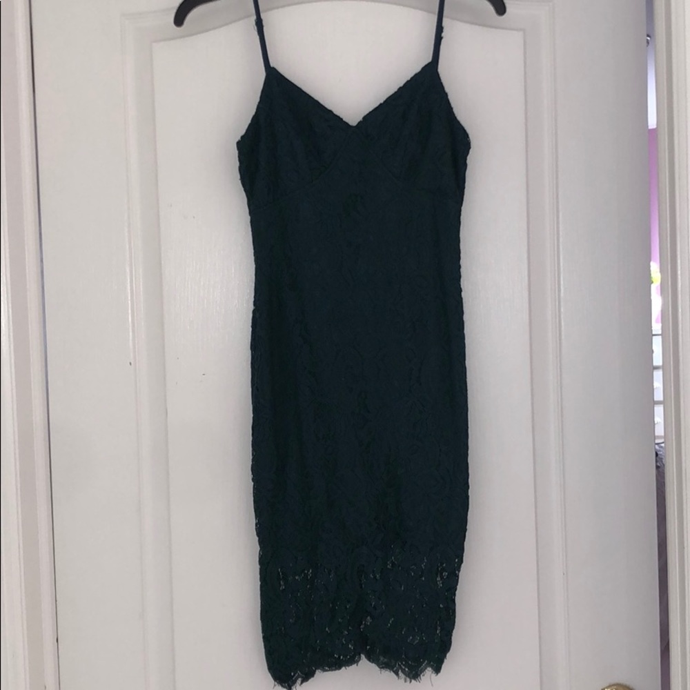 Green lace dress